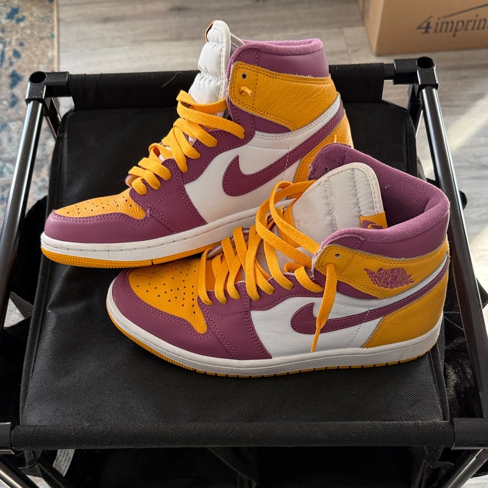 Nike Purple and Yellow Athletic Shoes